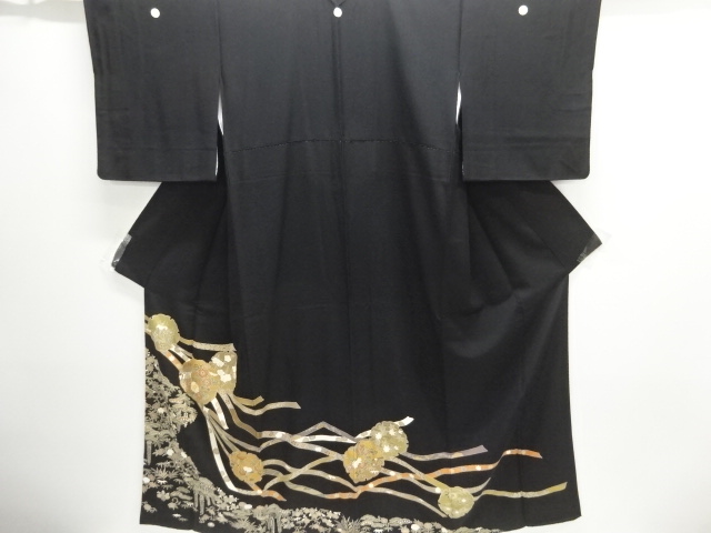 JAPANESE KIMONO / TOMESODE / EMBROIDERY / SNOWFLAKE